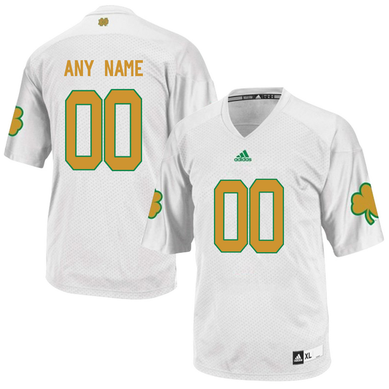 Adidas Men Notre Dame Fighting Irish Customized Techfit College Football Jersey White